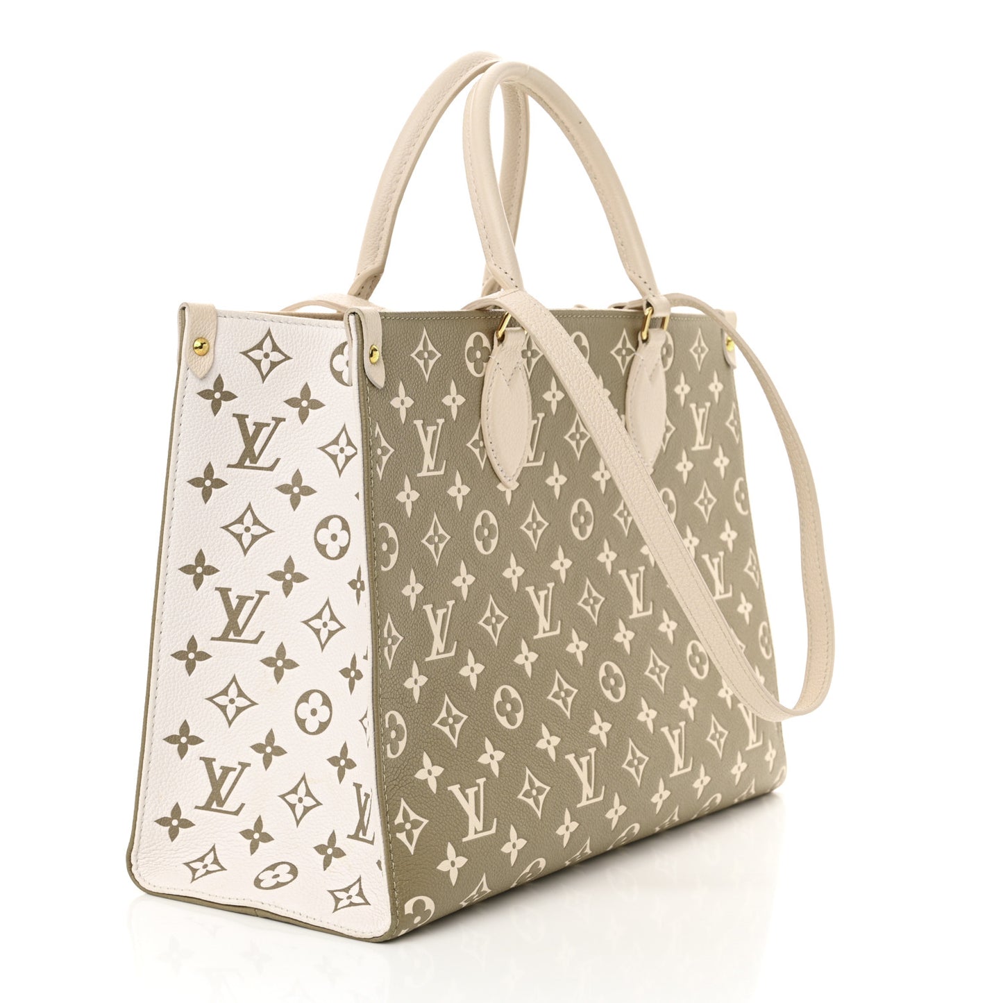 Empreinte Monogram Spring In The City Onthego MM Kaki Beige Cream