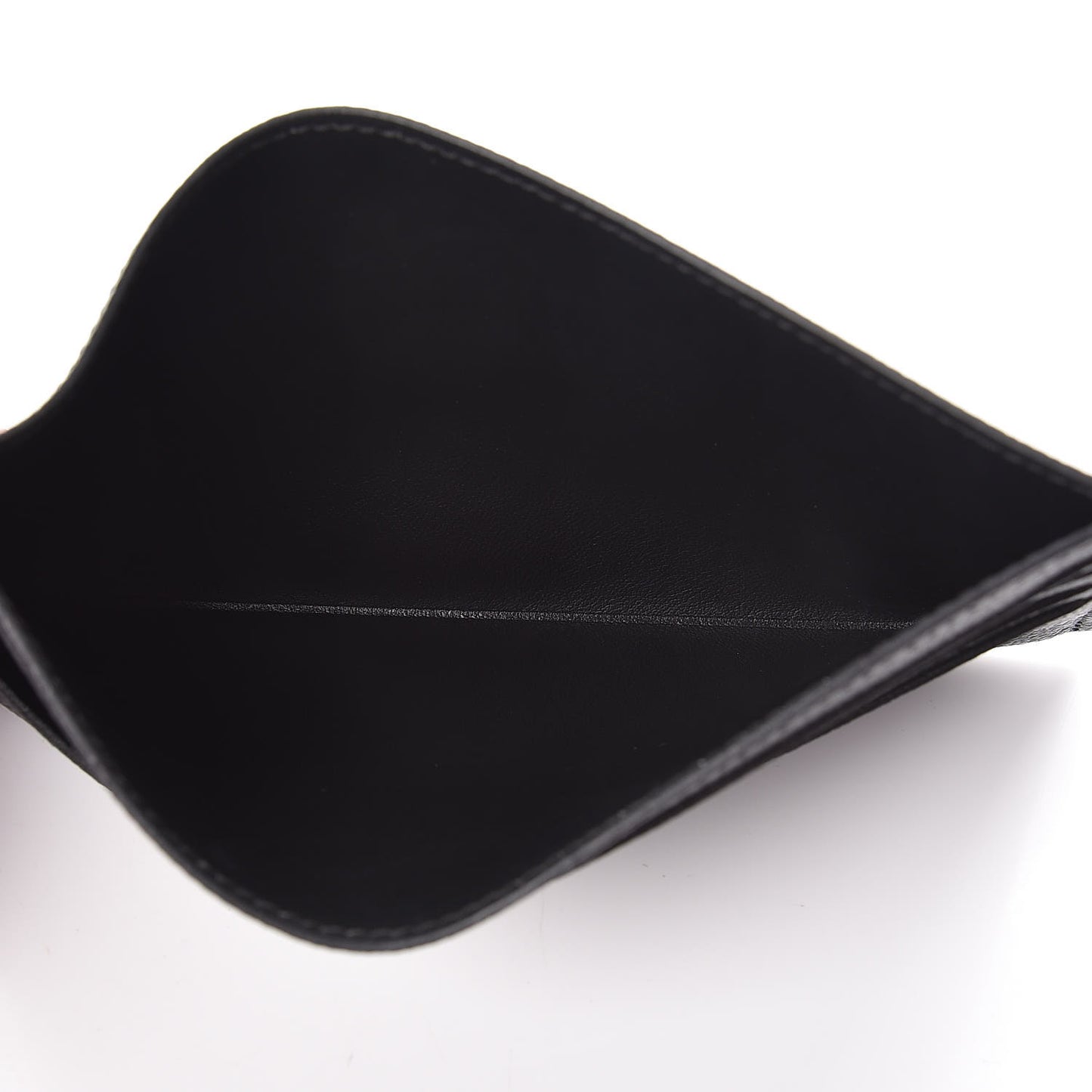 Calfskin Felicie Chain Wallet Card Holder Insert Black