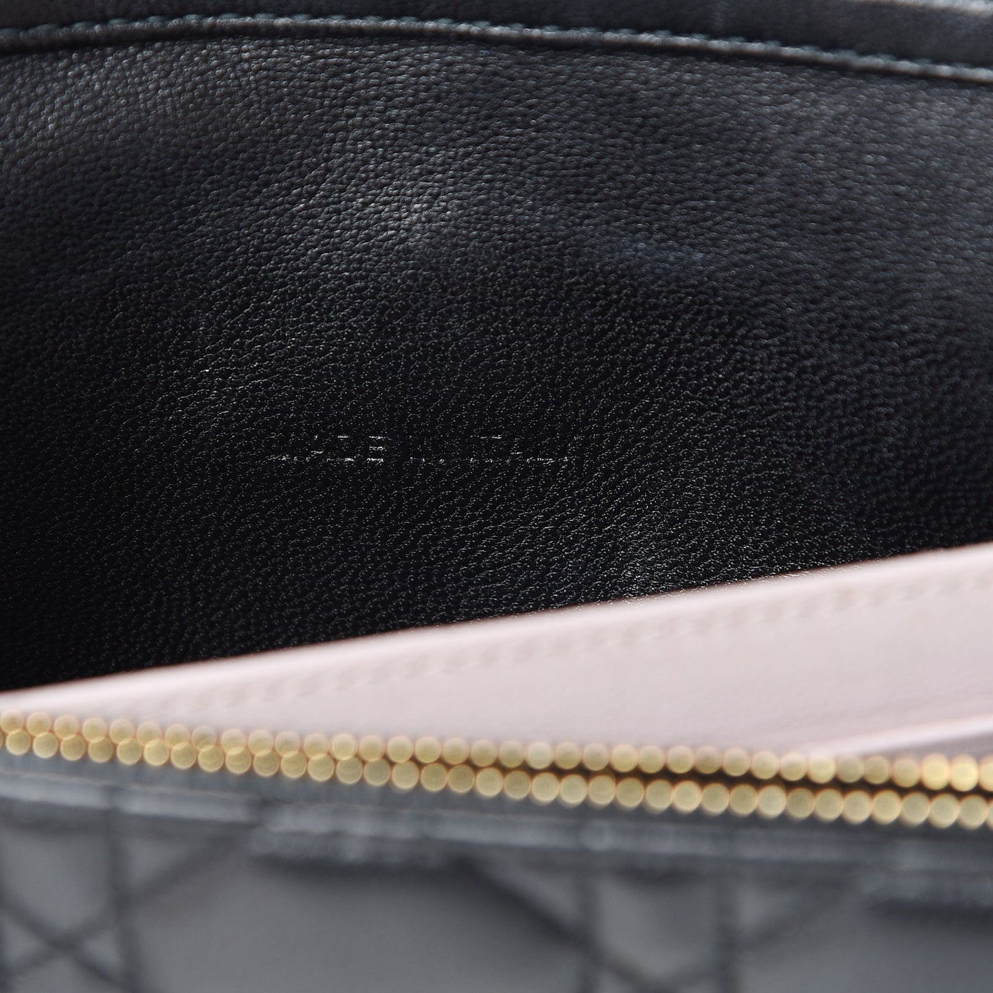 Lambskin Cannage Miss Dior Promenade Pouch Black
