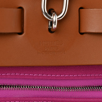 Hermes Toile Officier Vache Hunter Verso Herbag Zip PM 31 Dune Magnolia Fauve 7 of 12