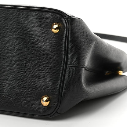 Prada Saffiano Small Galleria Double Zip Tote Black 8 of 9