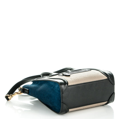 Celine Bullhide Calfskin Suede Nano Tri-Color Luggage Multicolor 4 of 6