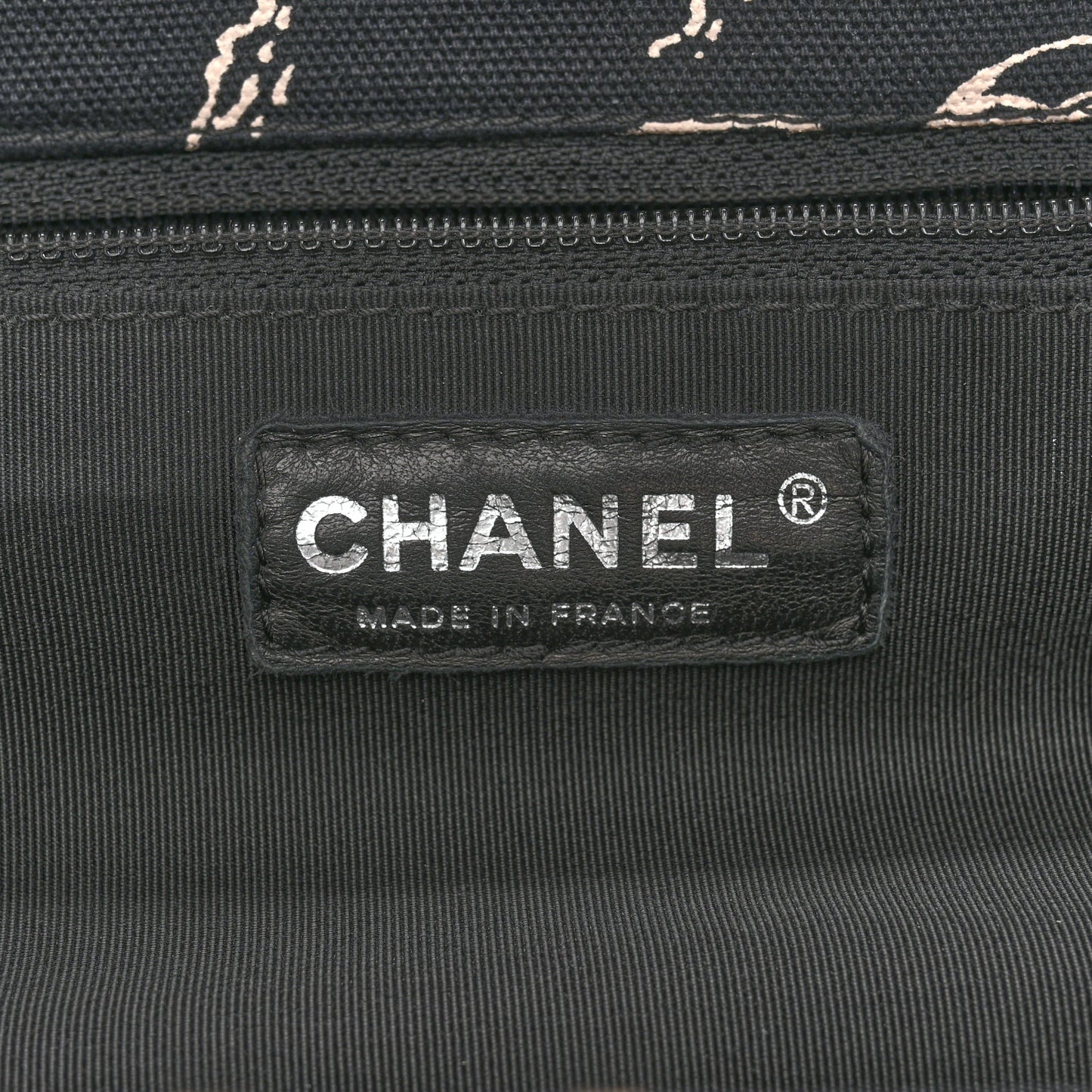 Canvas Camellia Flower Tote Black