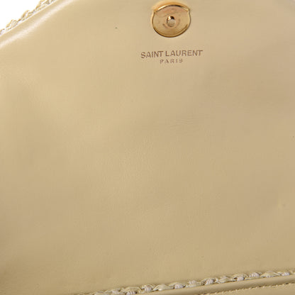 Saint Laurent Raffia Monogram Toy Loulou Chain Satchel Naturale 12 of 15