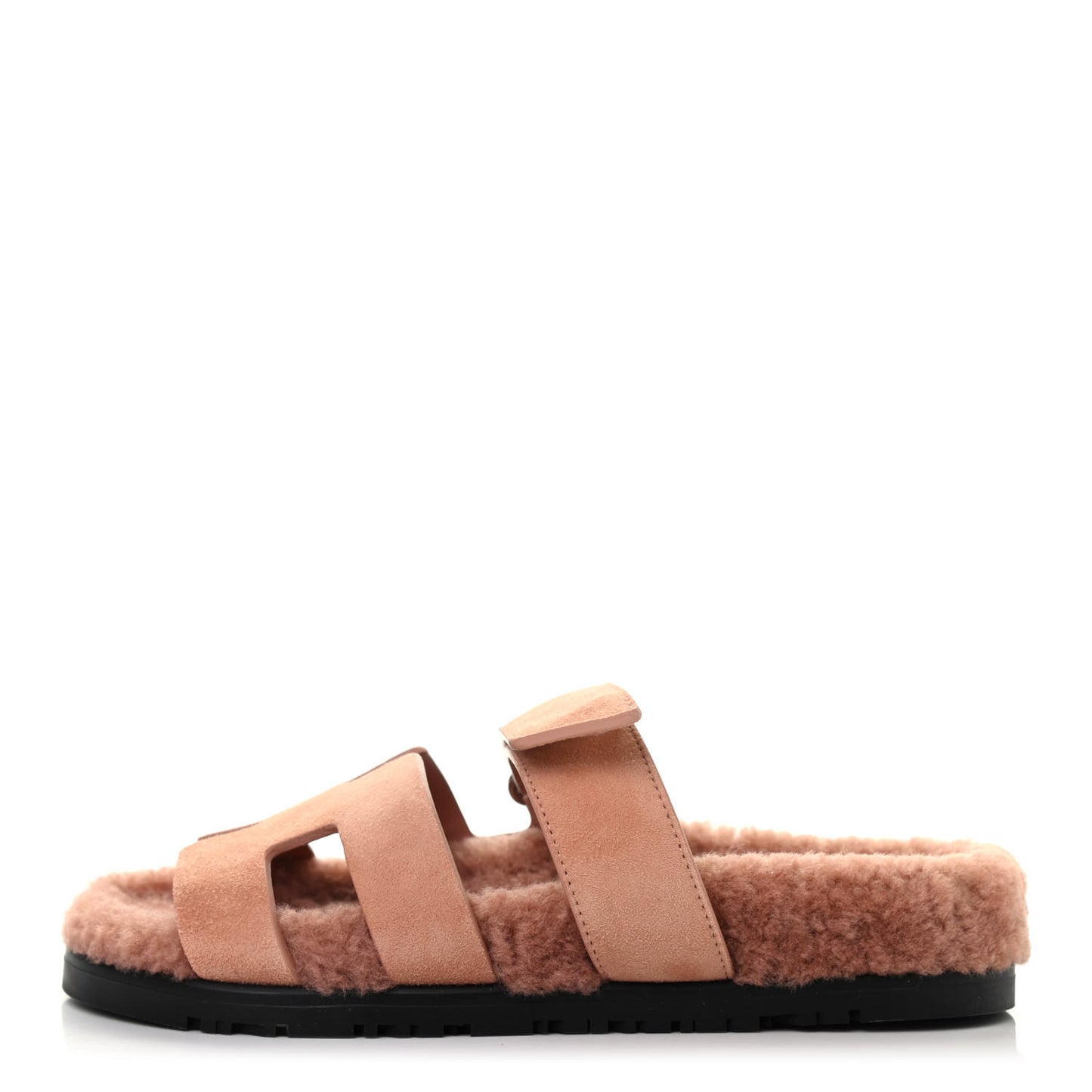 Suede Goatskin Woolskin Womens Chypre Sandals 36.5 Rose Aube