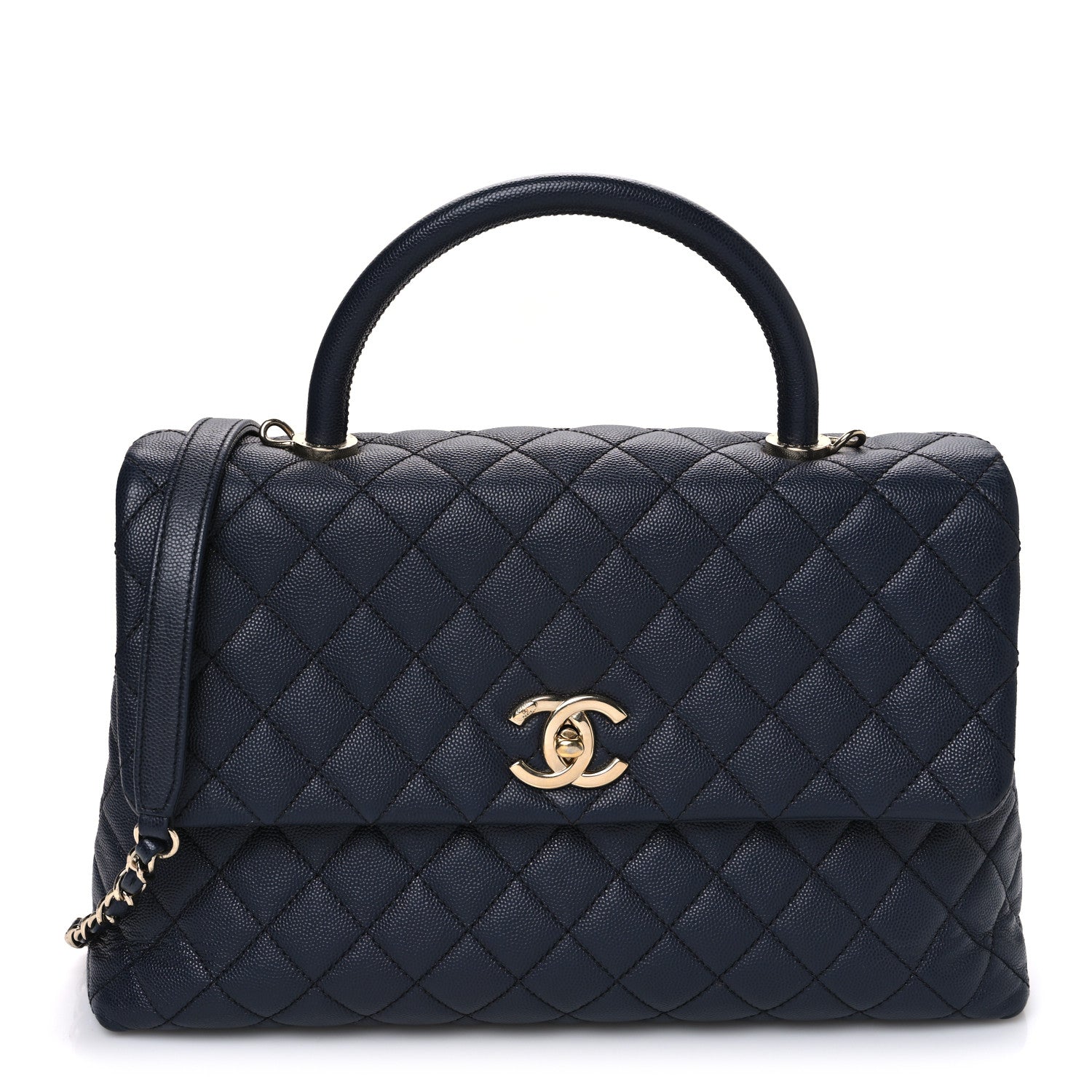 Chanel Caviar Quilted Medium Coco Handle Flap Black 1 of 11