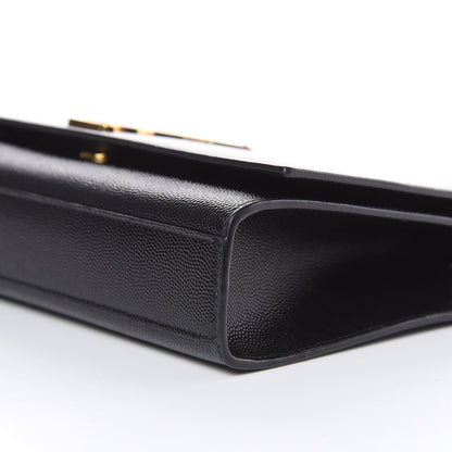 Saint Laurent Grain De Poudre Medium Classic Monogram Kate Satchel Black 9 of 14