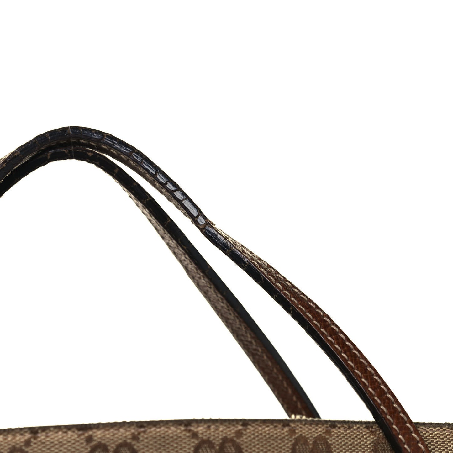 Monogram Large Bree Foldover Tote Beige Tabacco