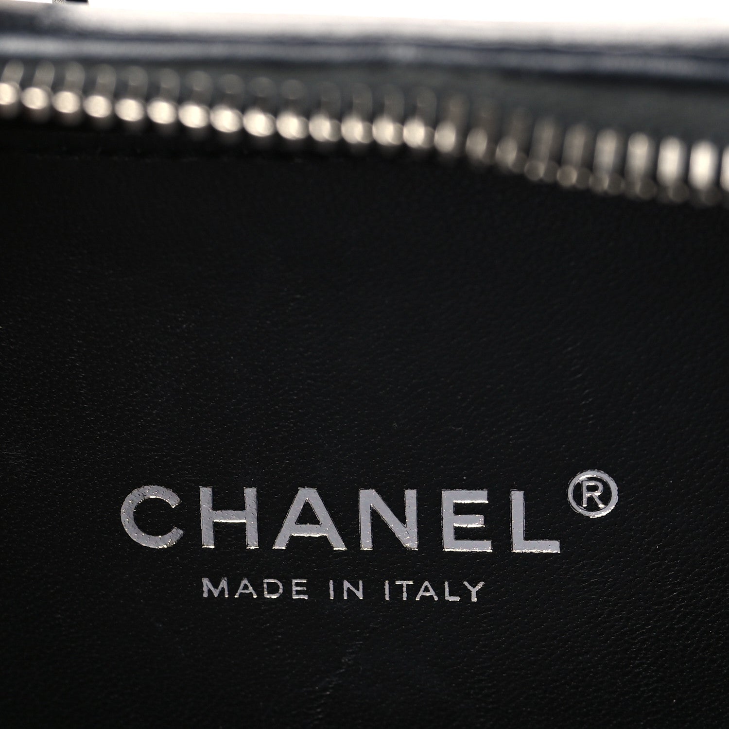 Chanel Lambskin Quilted Small CC Filigree Vanity Case Black 6 of 9