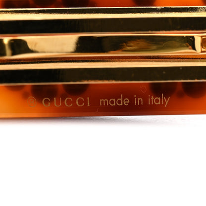 Gucci Resin Crystal Single Hair Barrette Tortoiseshell 3 of 5