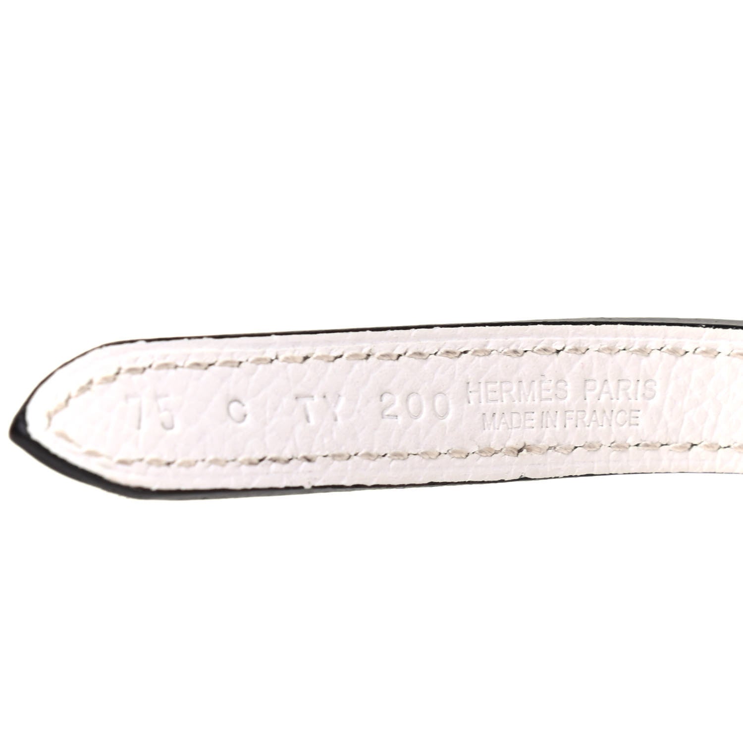 Hermes Epsom Swift 13mm Focus Belt 75 Etoupe White 3 of 5