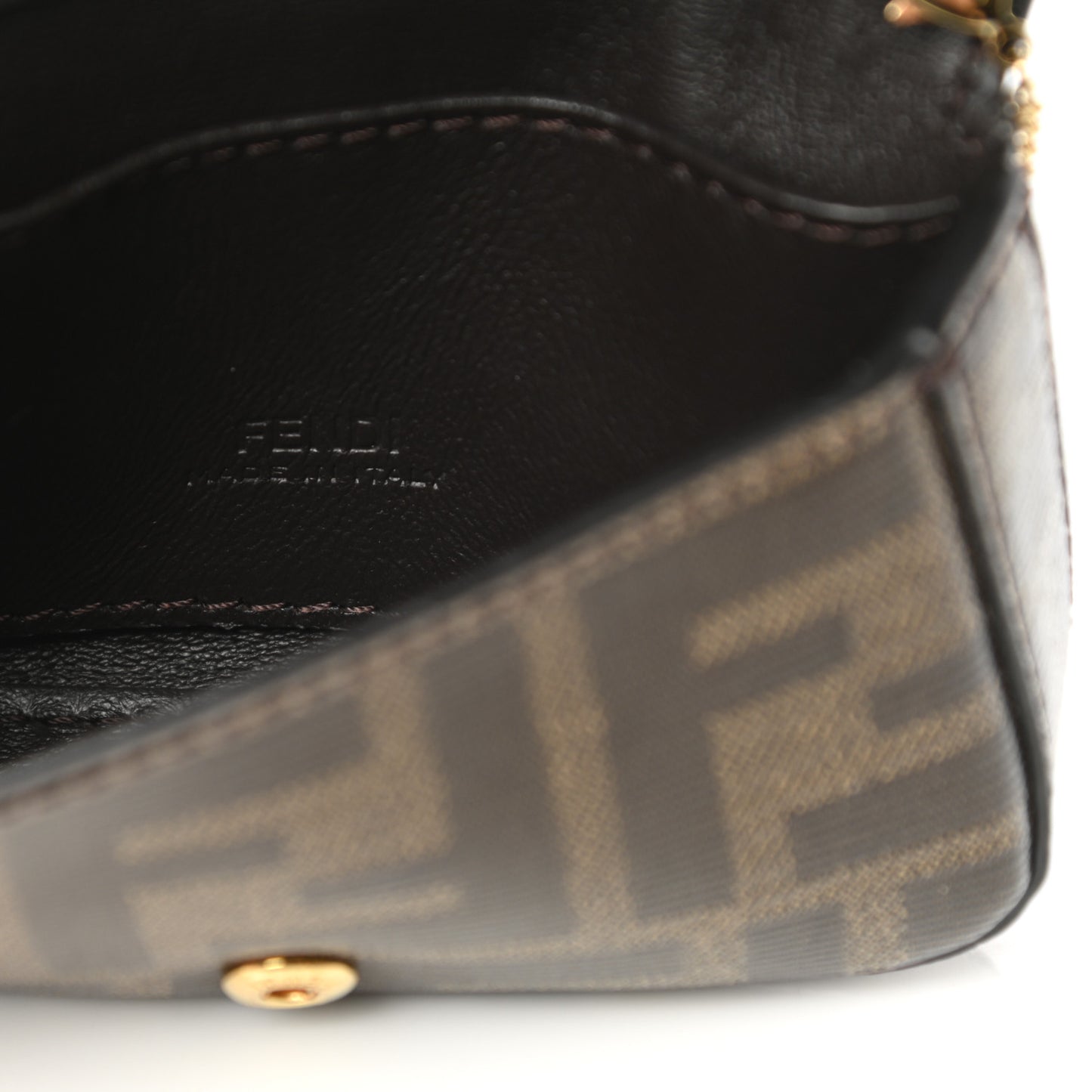 Glazed Fabric FF 1974 Nano Baguette Charm Mogano Panna