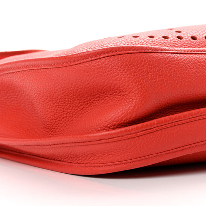 Hermes Taurillon Clemence Amazone Evelyne III GM Rouge Pivoine 8 of 12