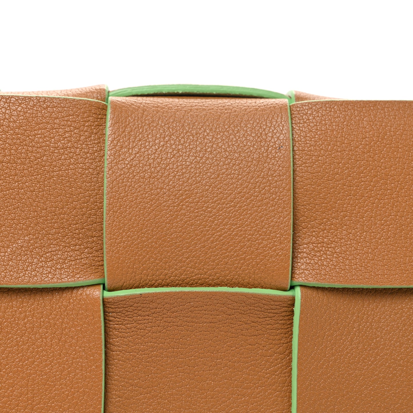 Buffalo Maxi Intrecciato Cassette Bicolor Crossbody Bag Caramel Pistachio