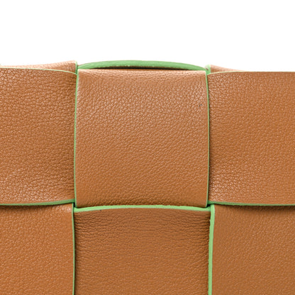 Bottega Veneta Buffalo Maxi Intrecciato Cassette Bicolor Crossbody Bag Caramel Pistachio 9 of 11