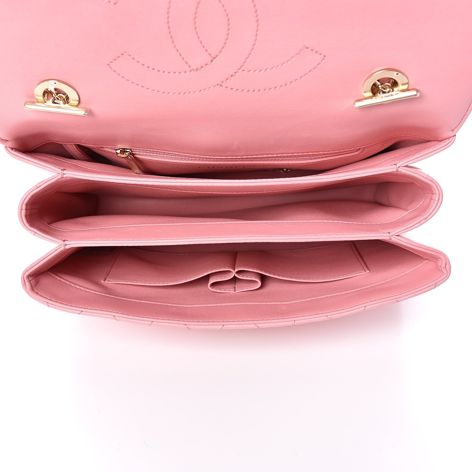Chanel Lambskin Quilted Medium Trendy CC Flap Dual Handle Bag Pink 5 of 10