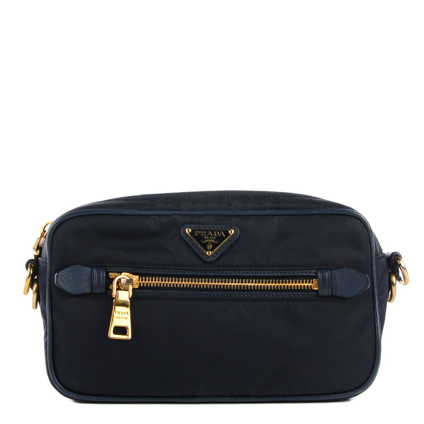 Nylon Tessuto Pochette Saffian Blue