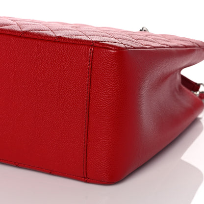 Chanel Caviar Quilted Grand Shopping Tote GST Red 9 of 11
