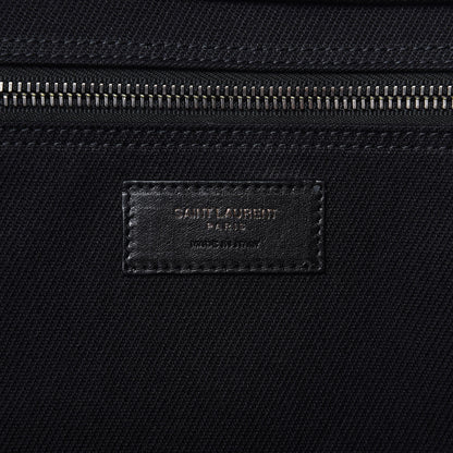 Saint Laurent Linen Calfskin Rive Gauche Tote Black 6 of 9
