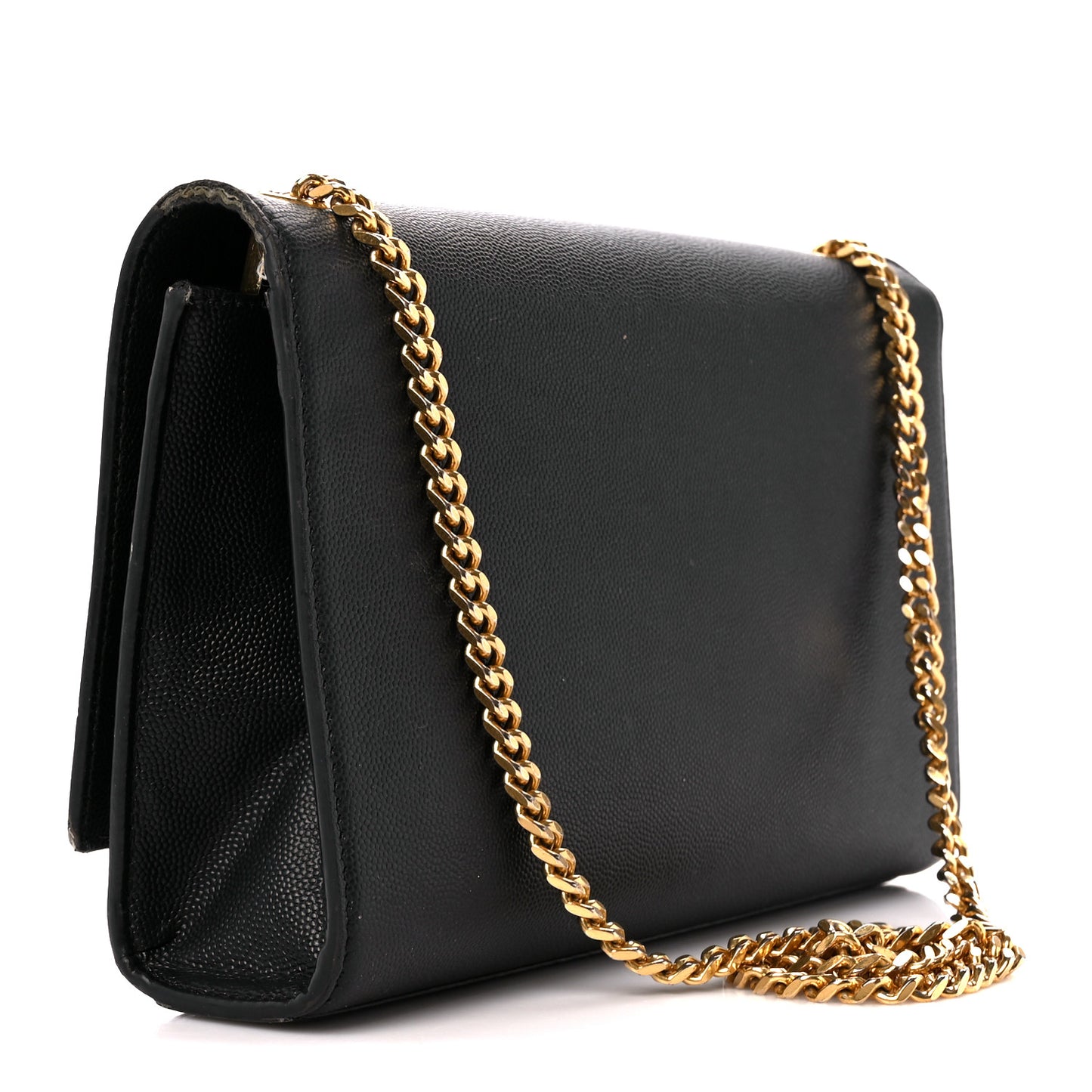 Grain De Poudre Medium Classic Monogram Kate Satchel Black