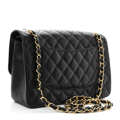 Chanel Caviar Quilted Jumbo Double Flap Black 3 of 10