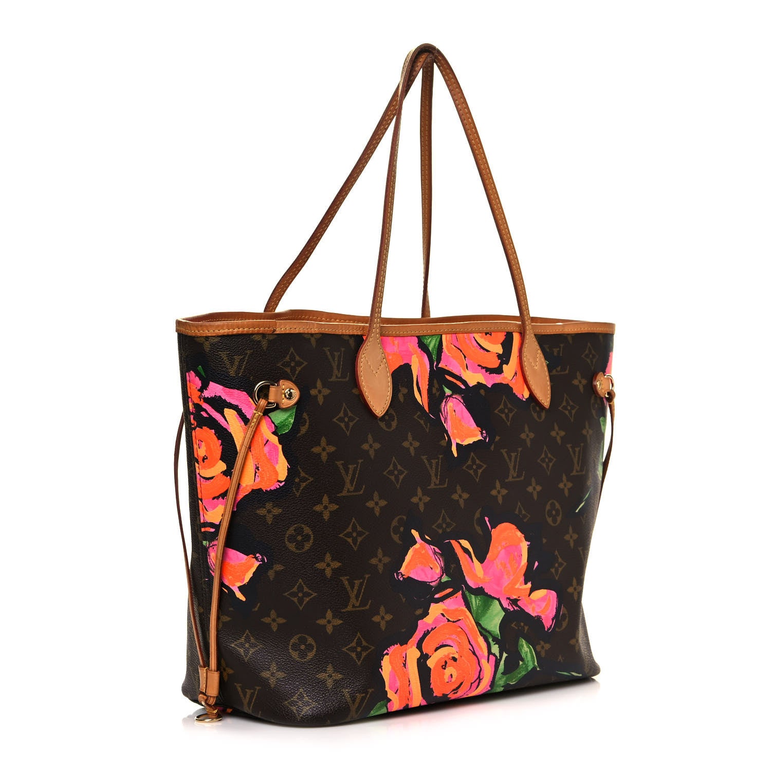 Louis Vuitton Monogram Roses Neverfull MM 3 of 14