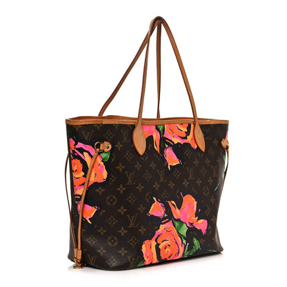 Louis Vuitton Monogram Roses Neverfull MM 3 of 14