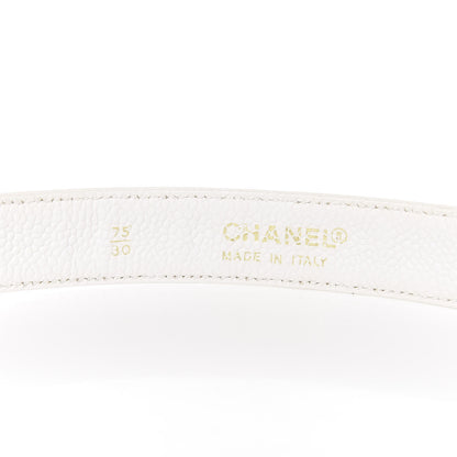 Chanel Caviar CC Belt 75 30 White 3 of 6