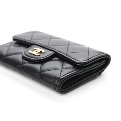 Chanel Lambskin Quilted Flap Card Holder Black 7 of 11