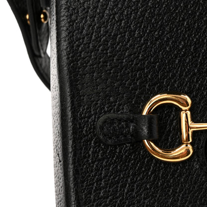 Gucci Dollar Calfskin Vertical Horsebit 1955 Crossbody Bag Black 11 of 11