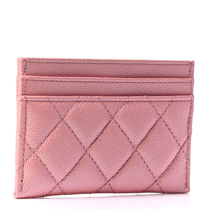 Chanel Iridescent Caviar Quilted Card Holder Rose Pink 2 of 4