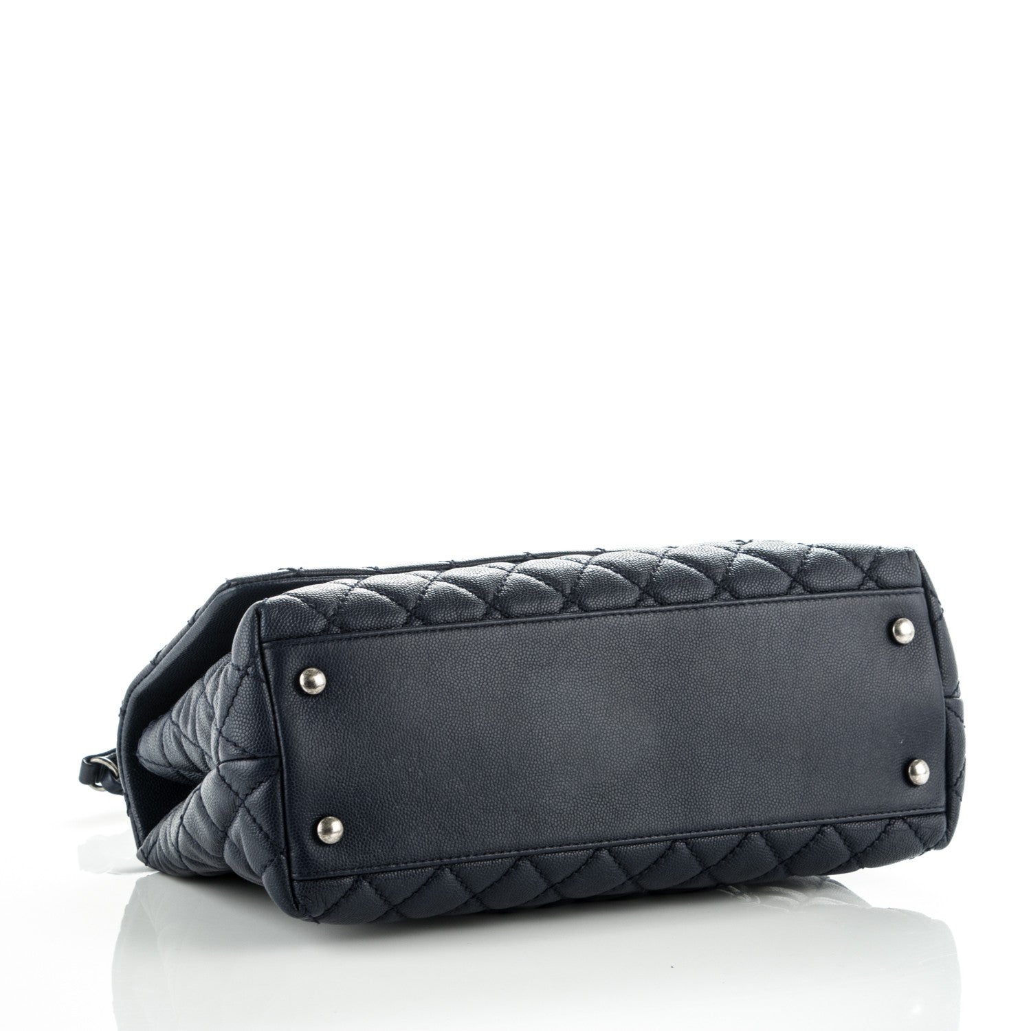 Chanel Caviar Quilted Small Coco Handle Flap Navy 4 of 8