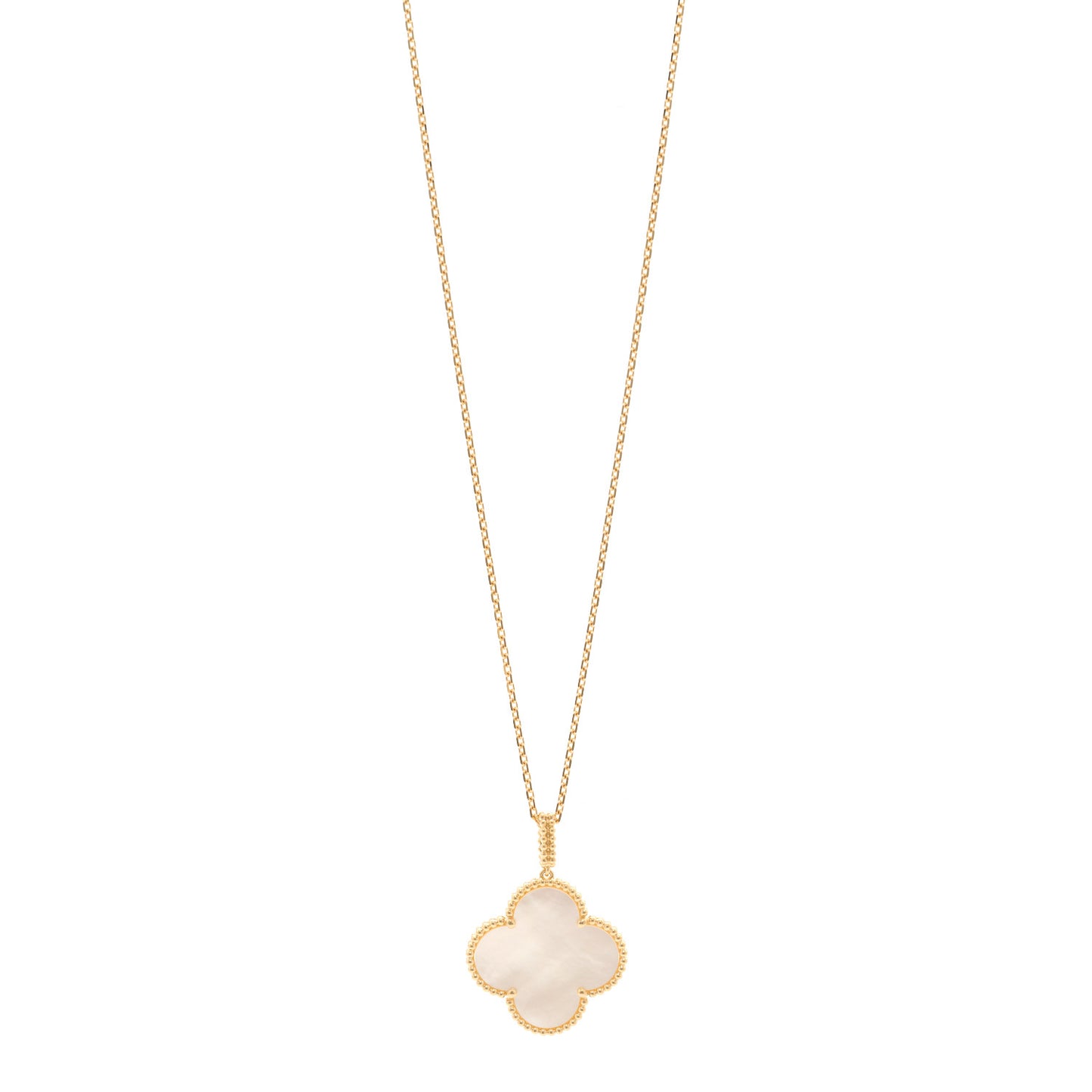 18K Yellow Gold Mother of Pearl Magic Alhambra Long Necklace