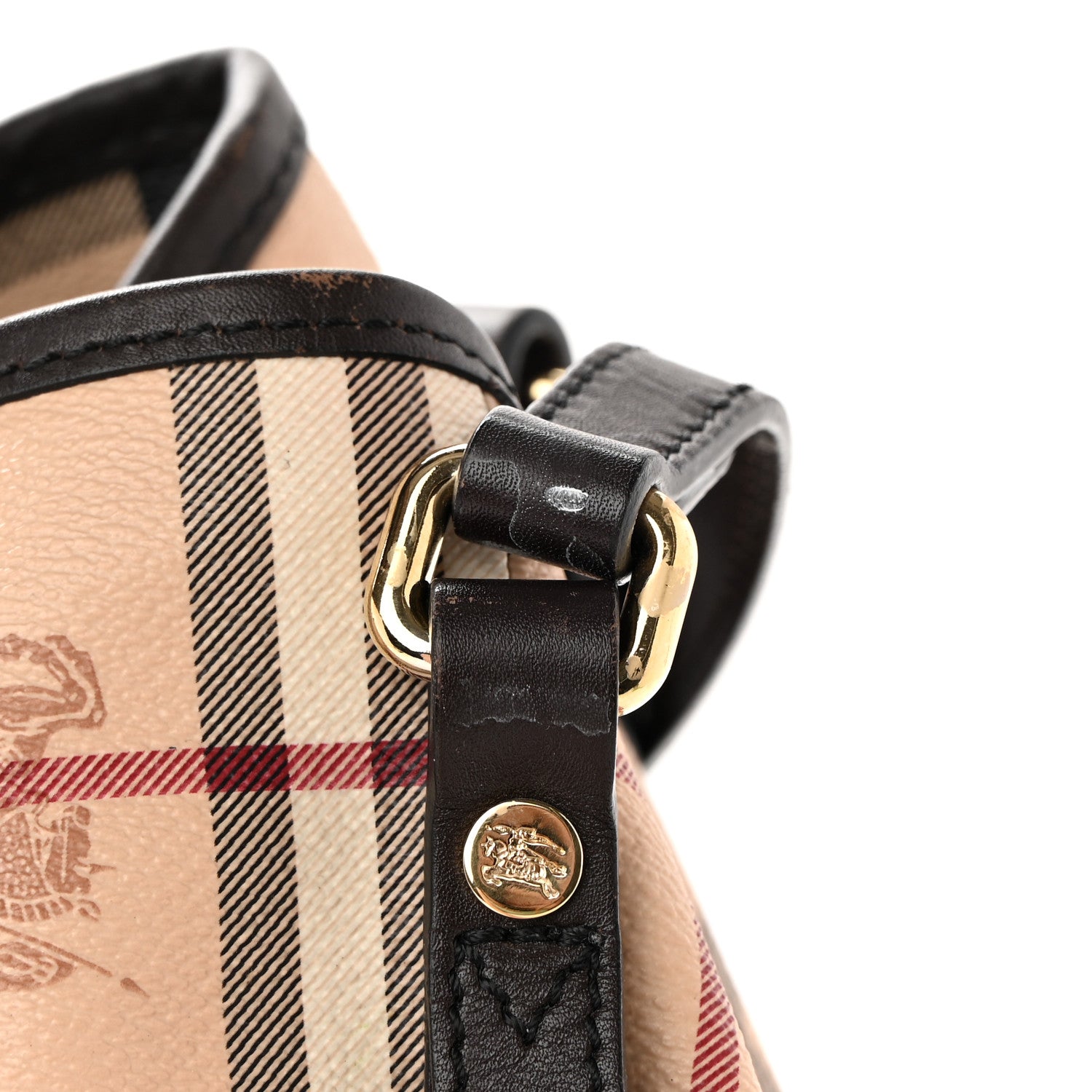Burberry Haymarket Check Small Canterbury Tote Brown 16 of 19