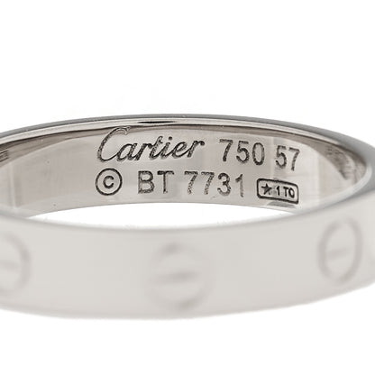 Cartier 18K White Gold 4mm LOVE Wedding Band Ring 57 8 4 of 4