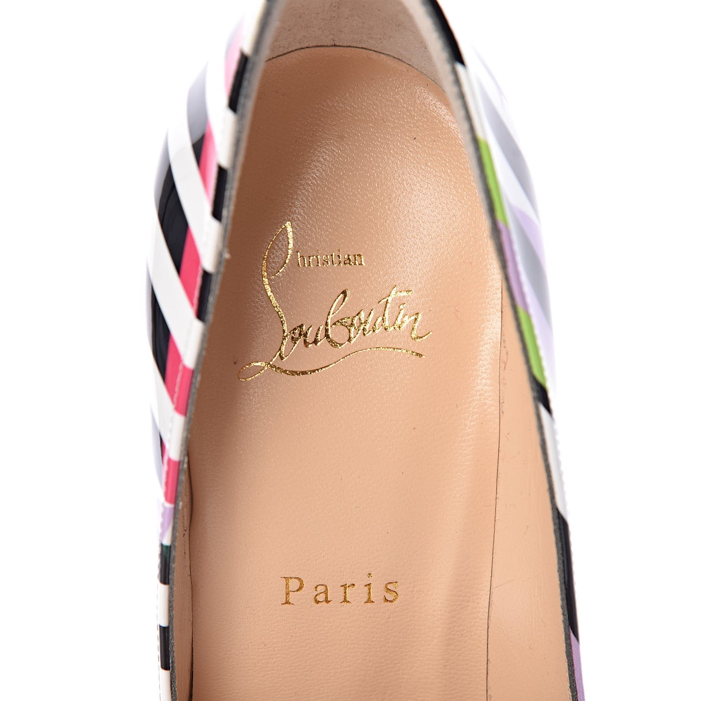 Patent Cinestripes Pigalle Follies 100 Pumps 38.5 Multi