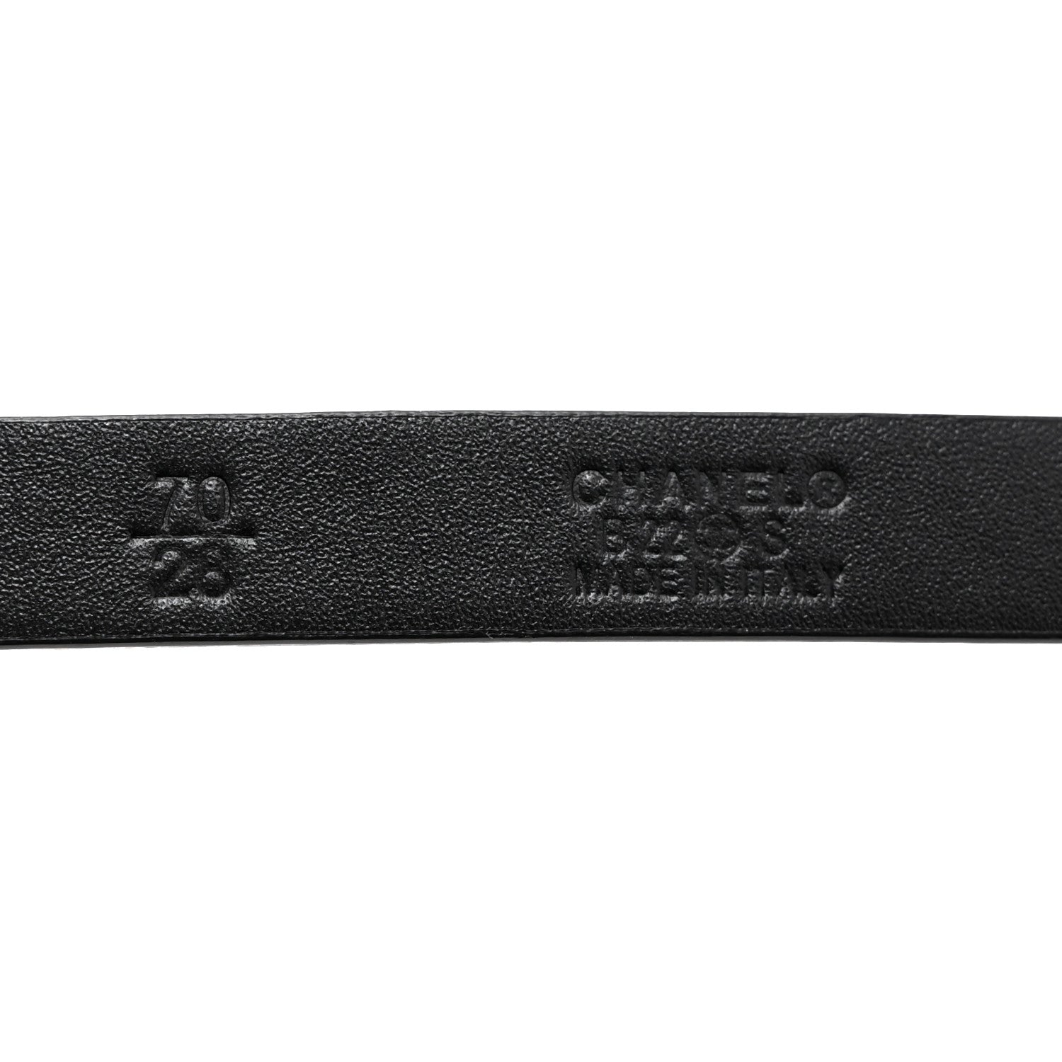 Chanel Calfskin Metal CC Chain Belt 70 28 Black White 5 of 5