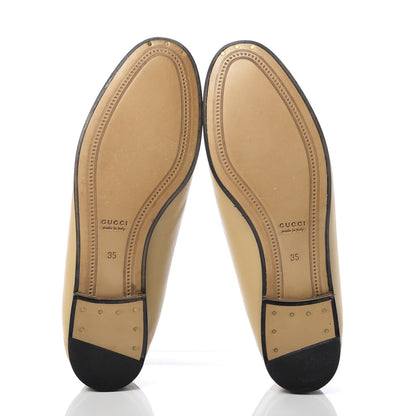 Gucci Lambskin Womens Brixton Horsebit Loafers 35 Wheat 5 of 10