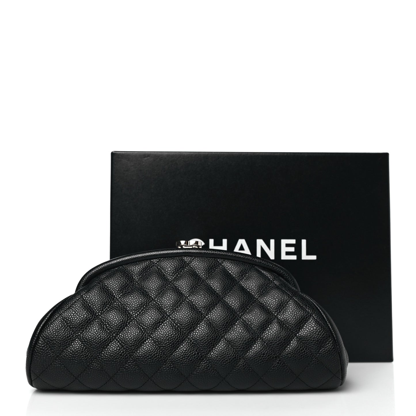 Caviar Quilted Timeless Clutch Black