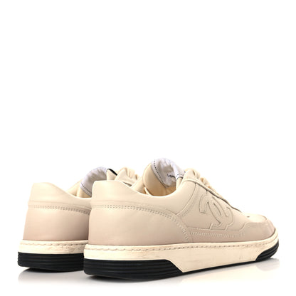 Chanel Printed Calfskin Womens CC Logo Sneakers 38 Beige 5 of 9