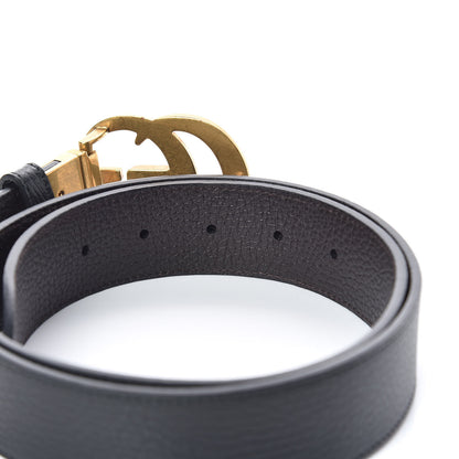 Gucci Calfskin Double G Reversible 37mm Belt 95 38 Black Cocoa 4 of 7