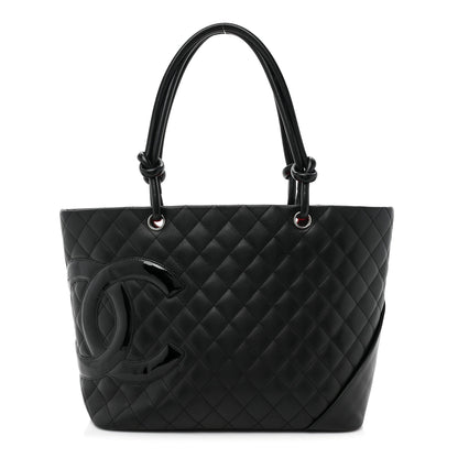 Chanel Calfskin Quilted Large Cambon Tote Black 1 of 11