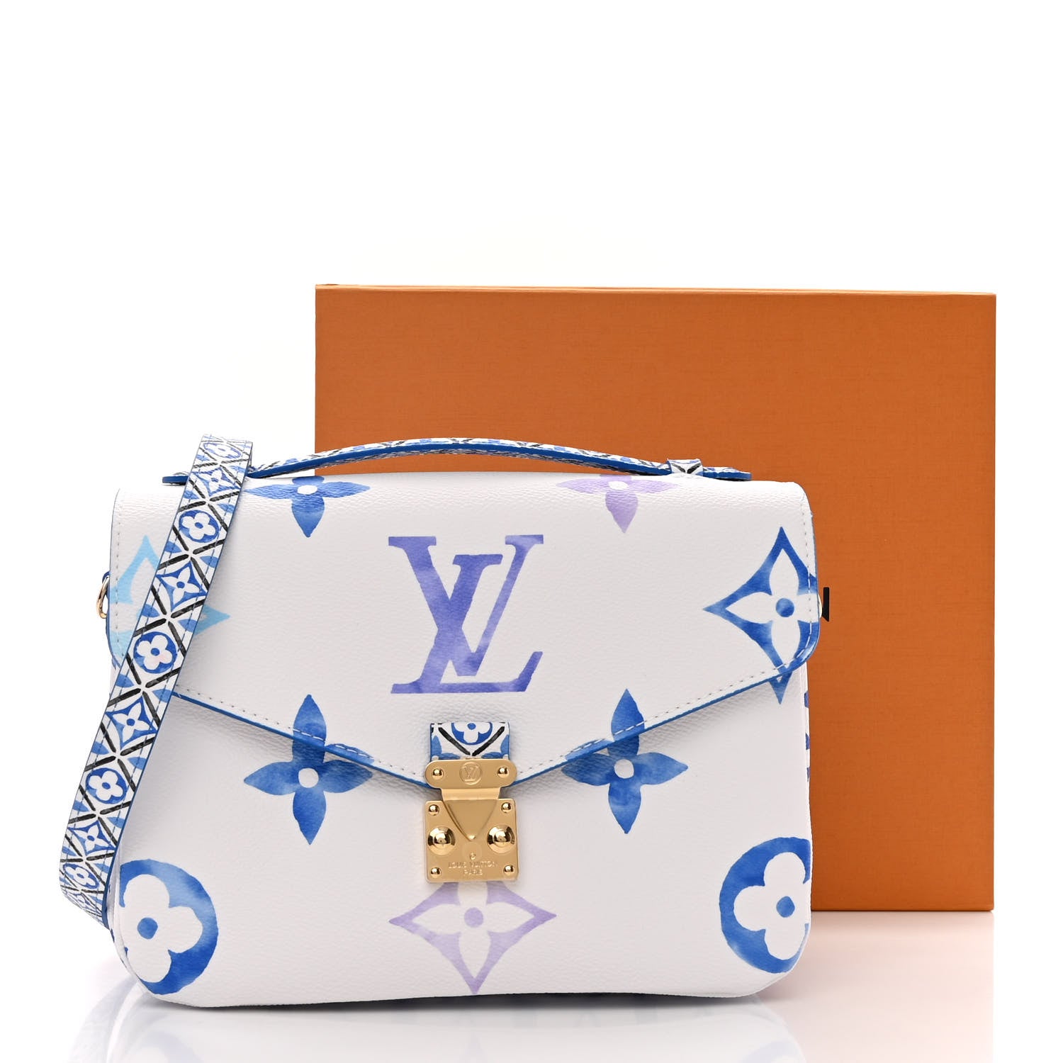Louis Vuitton Monogram Giant By The Pool Pochette Metis MM Blue 10 of 10