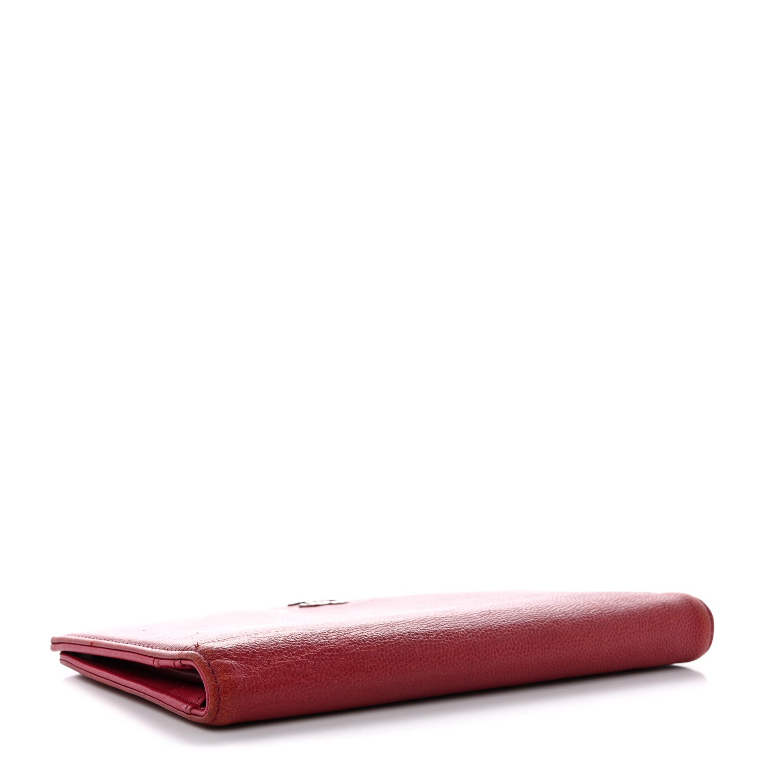 Chanel Caviar Sevruga Yen Wallet Red 4 of 13