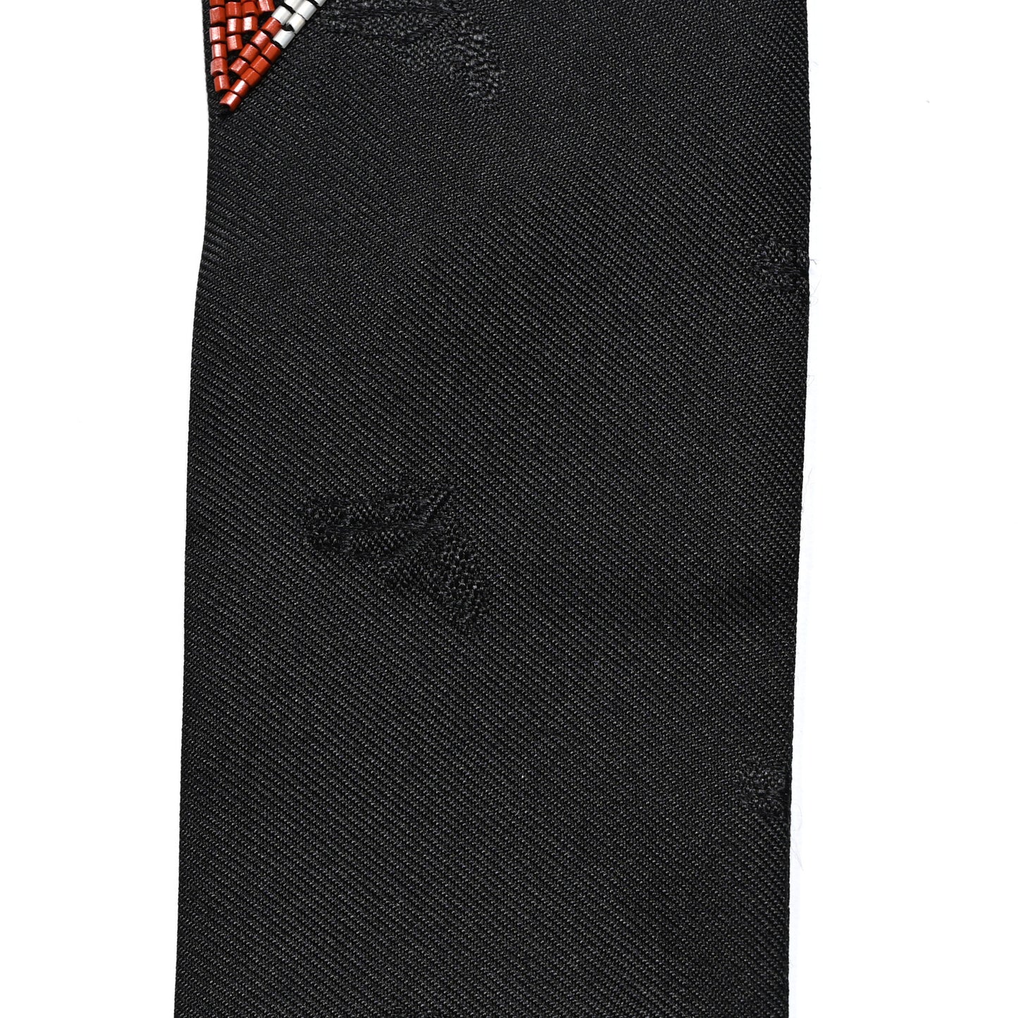 Silk Embroidered Beaded Tresses H Twilly Black Rouge H Argent