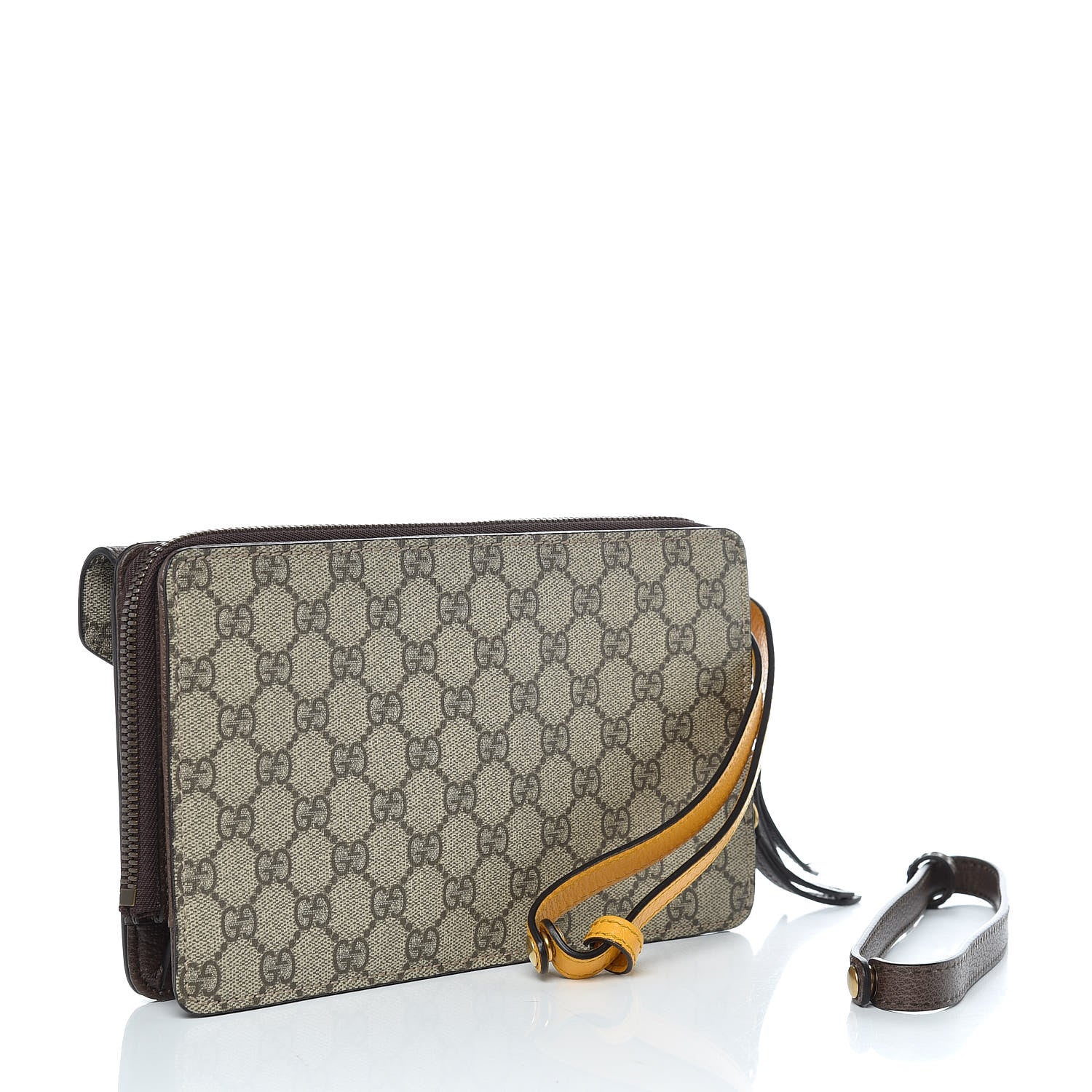 Gucci GG Supreme Monogram Neo Vintage Document Holder Beige New Acero Crop 4 of 12