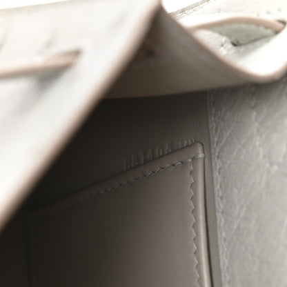 Hermes Ostrich Kelly Pochette Clutch Gris Perle 7 of 8
