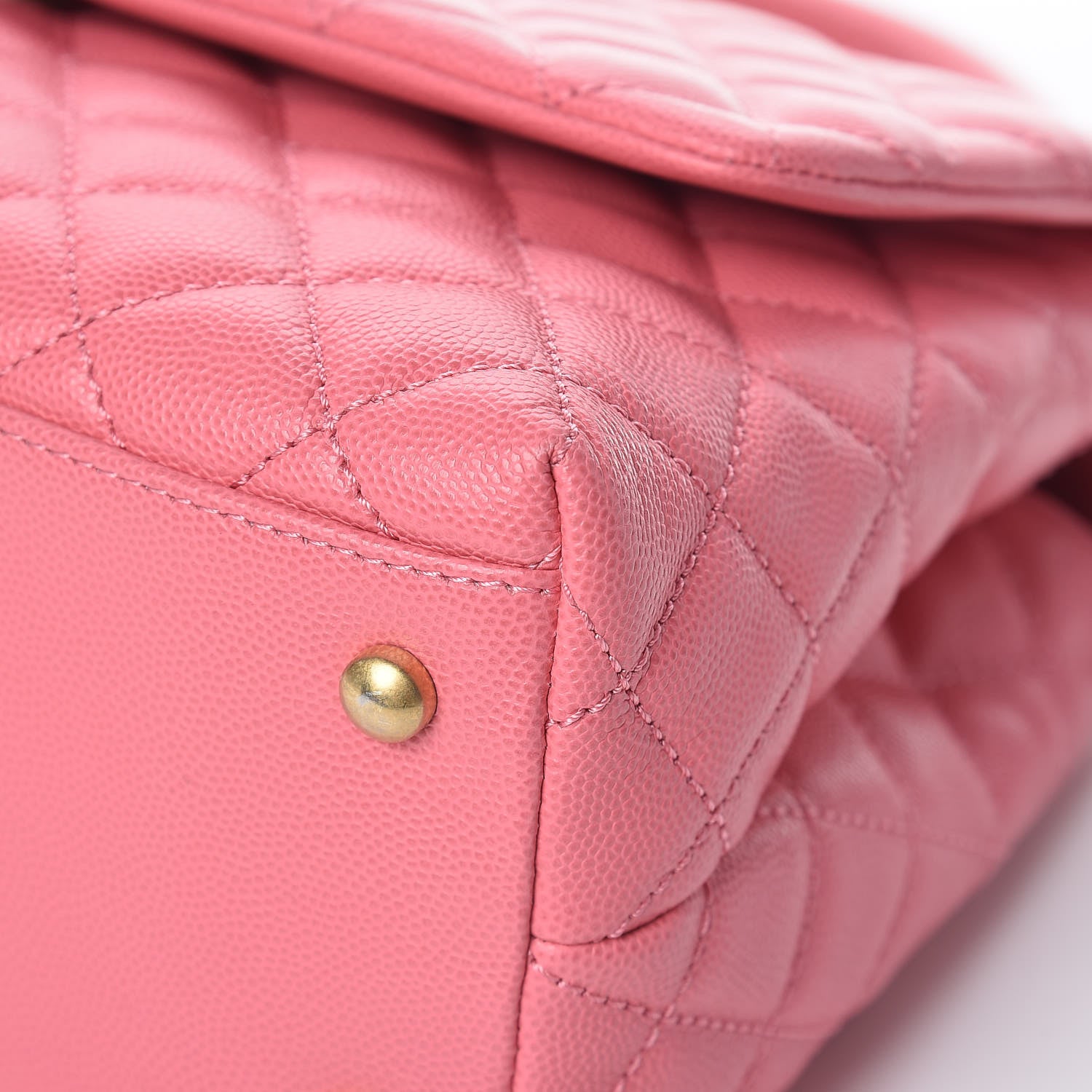 Chanel Caviar Lizard Embossed Quilted Small Coco Handle Flap Pink 12 of 14