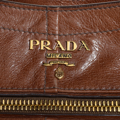 Prada Vitello Shine Convertible Satchel Palissandro 9 of 9