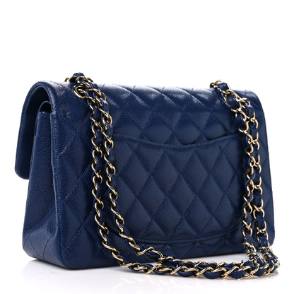 Chanel Caviar Quilted Small Double Flap Navy 3 of 13